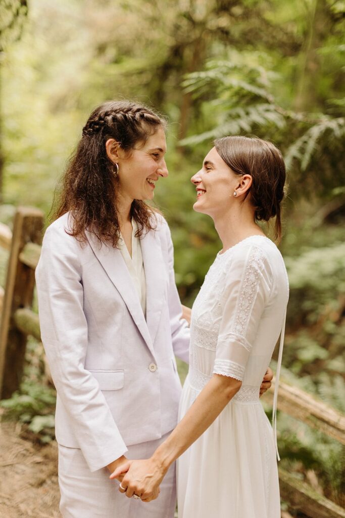 two brides on their wedding day