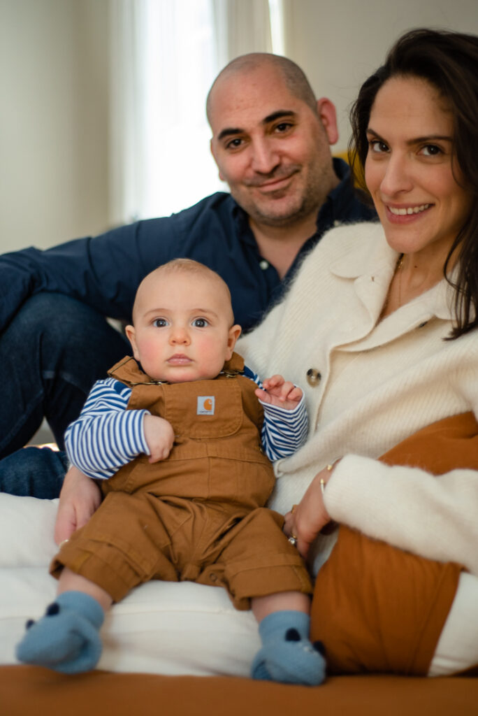 Winter at-home baby photoshoot in Connecticut